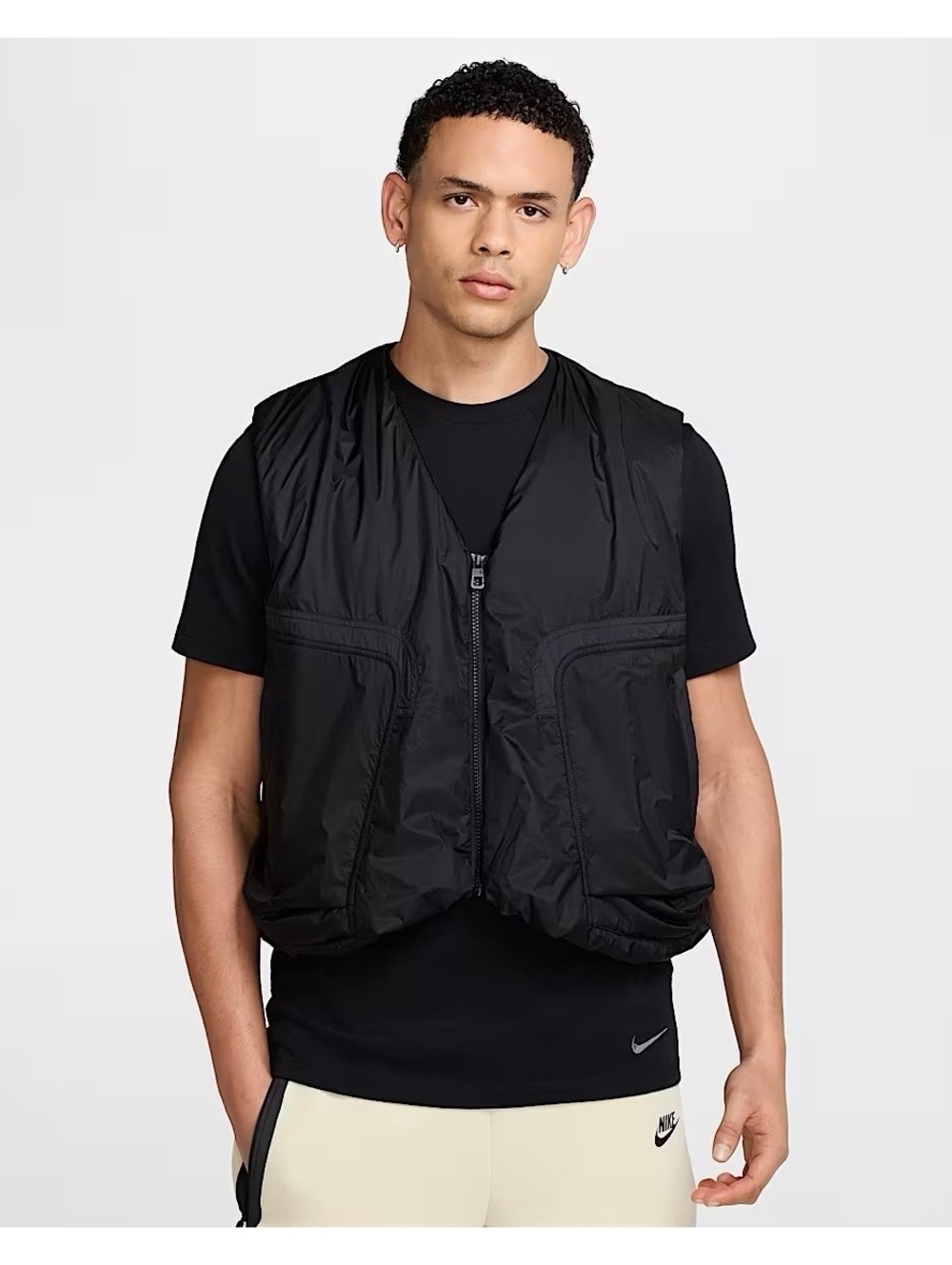 NWT New Nike Tech Woven Vest Black Loose - Large